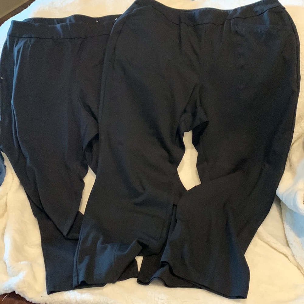 2 pairs of black pants size 18/20